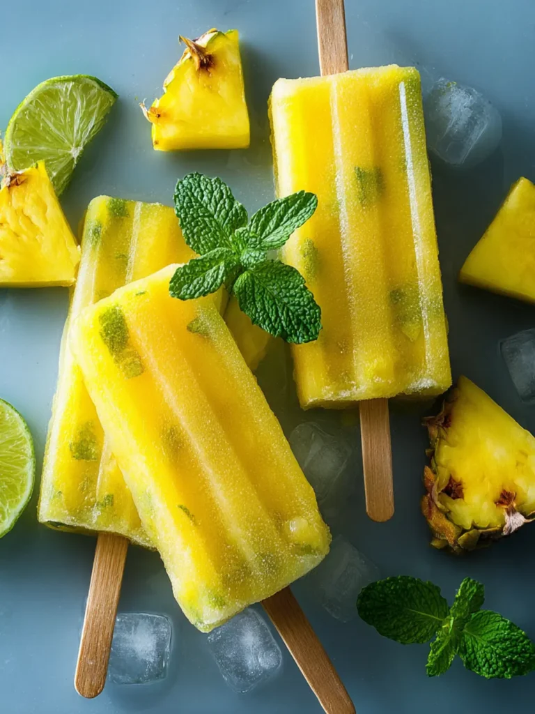 Pineapple Mint Popsicles Recipe First Image