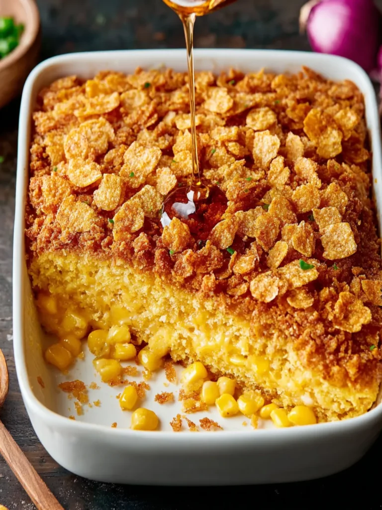 Cajun Corn Casserole with Cornflake Crust First Image