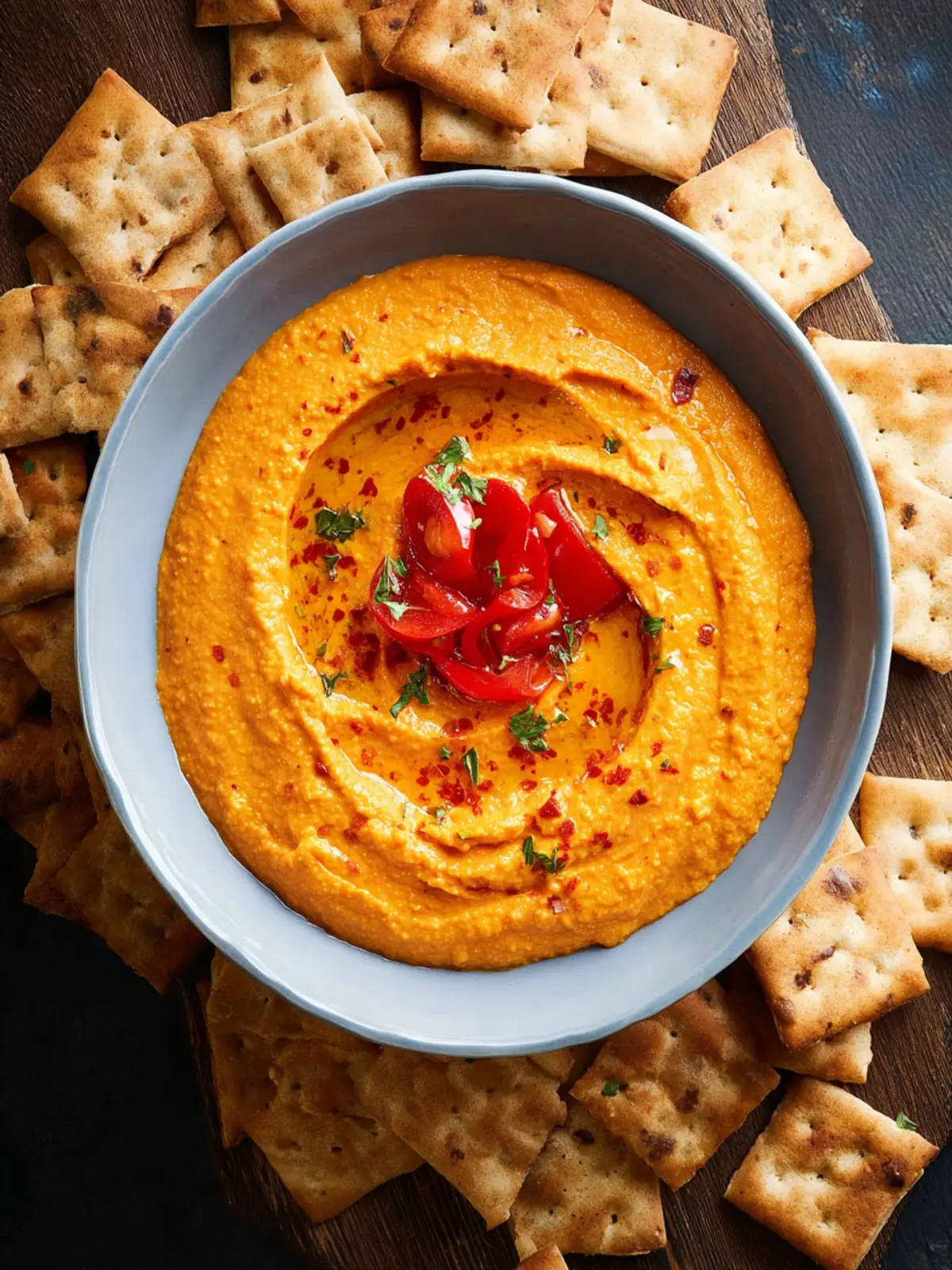 Roasted Red Pepper Hummus First Image