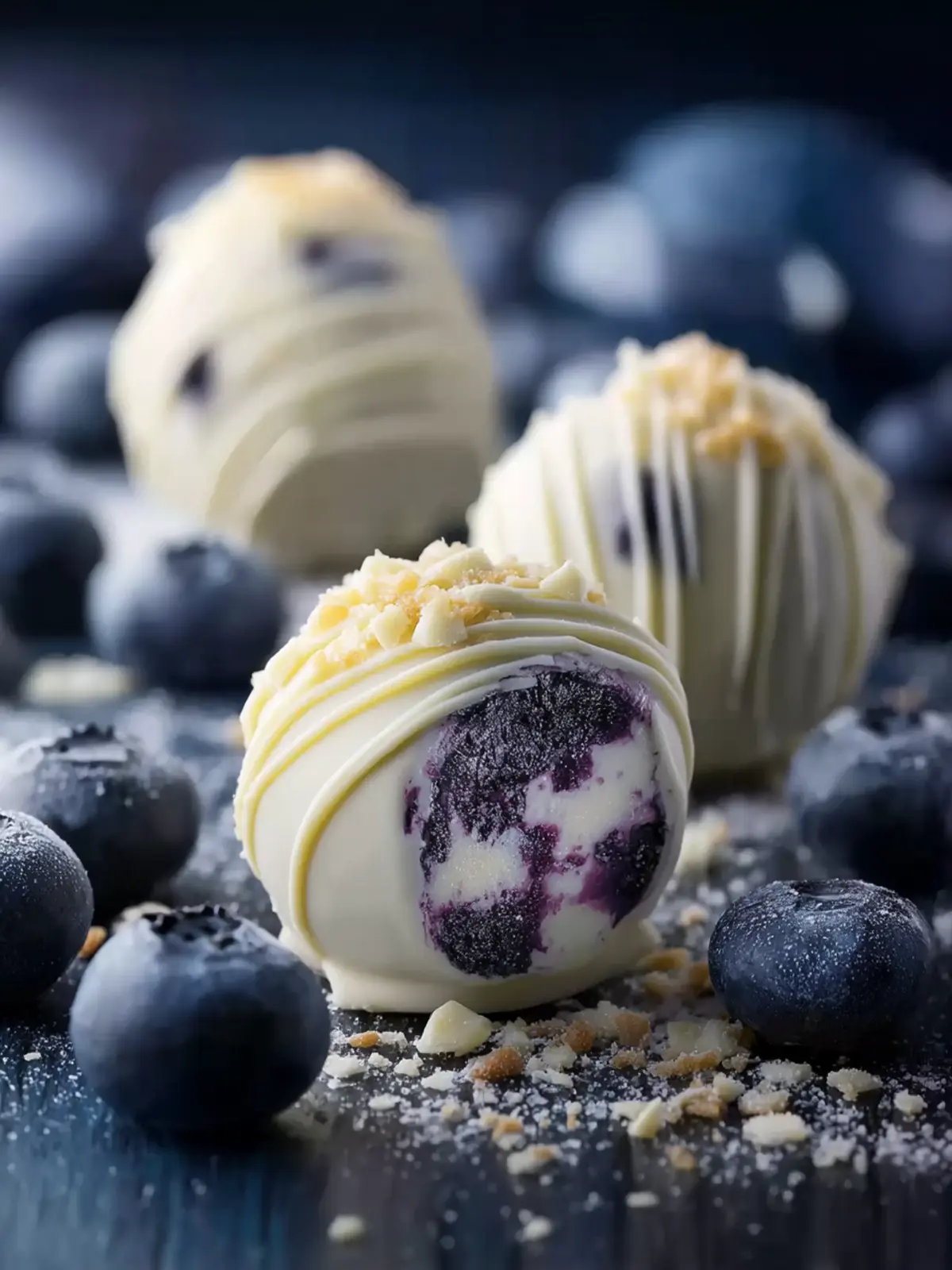 White Chocolate Blueberry Truffles First Image