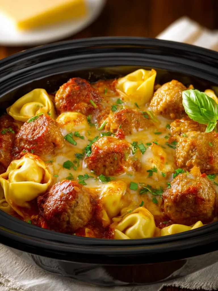 Crock Pot Meatballs and Tortellini First Image