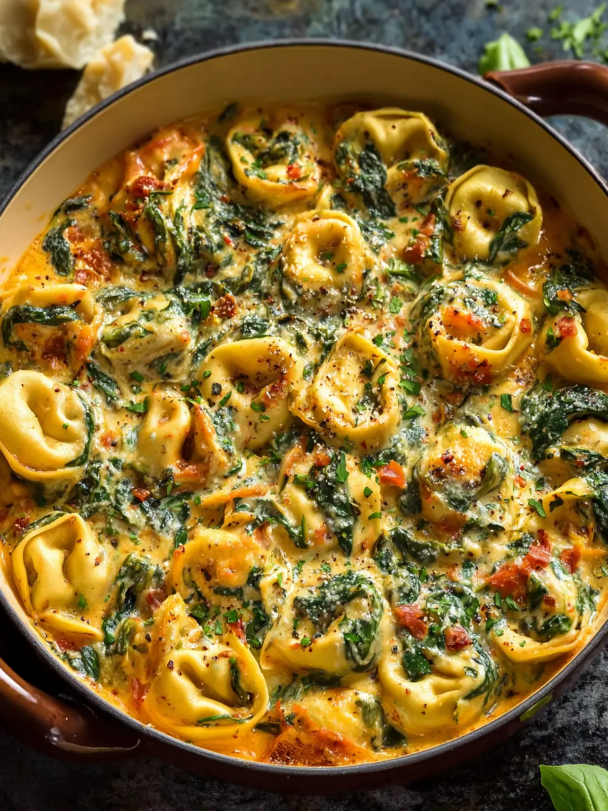 Irresistible Creamy Spinach Tortellini Bake First Image