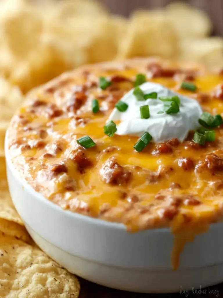 Slow Cooker Warm Chili Cheese Dip First Image