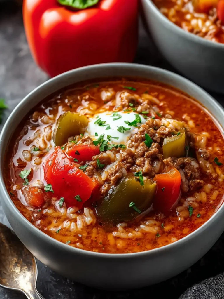 Delicious Crock Pot Stuffed Pepper Soup Recipe to Savor First Image