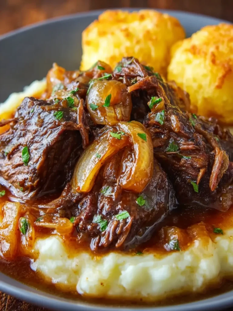 Easy Crock Pot French Onion Pot Roast for Cozy Dinners First Image