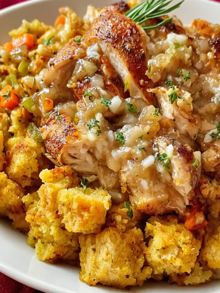 EASY SLOW COOKER CHICKEN AND STUFFING Made Simple! First Image