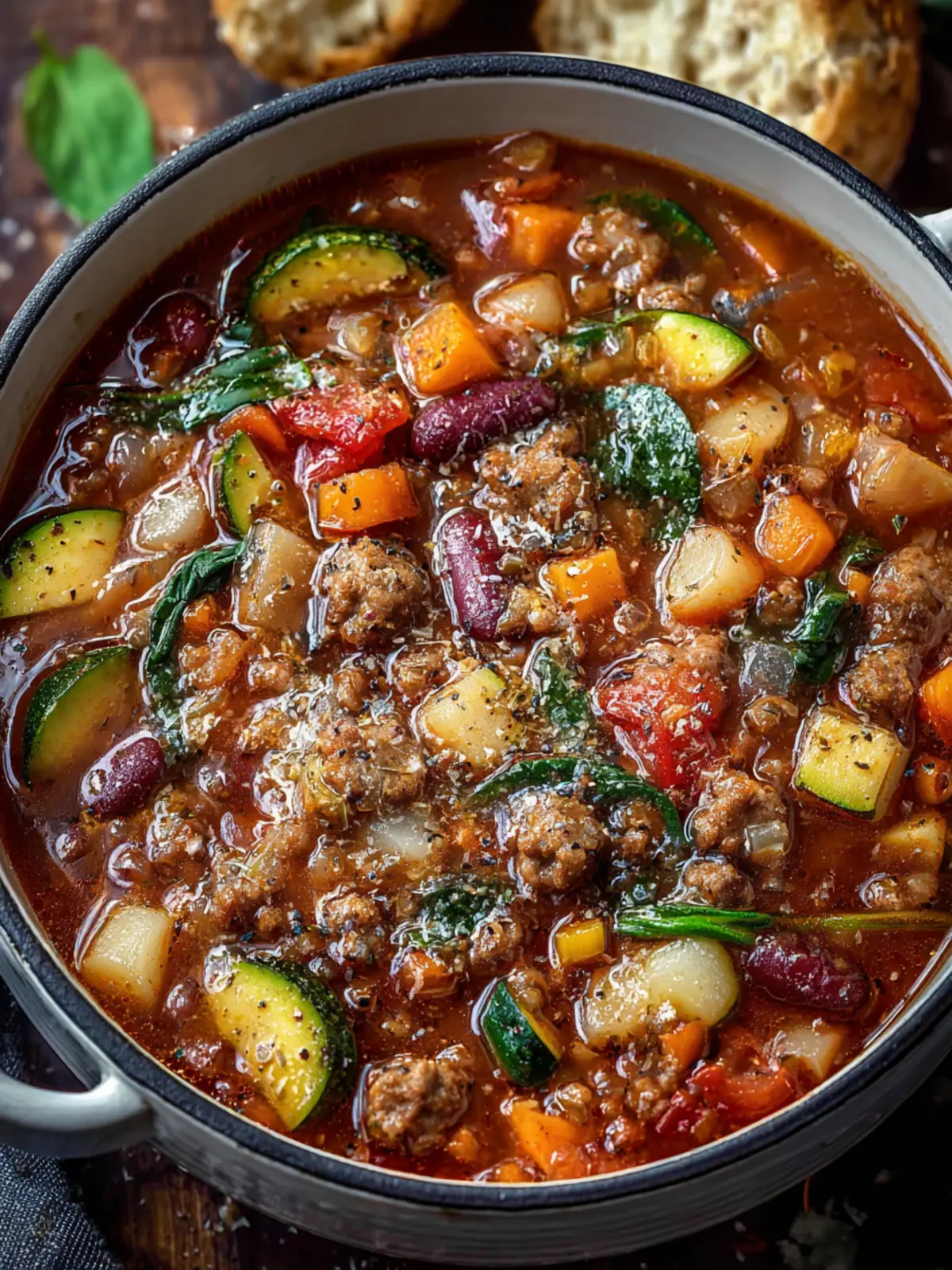 Minestrone Soup with Sausage First Image