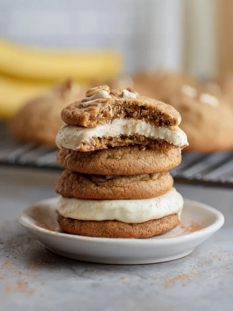 Banana Pudding Stuffed Cookies (Gluten-Free, Dairy-Free Option) First Image
