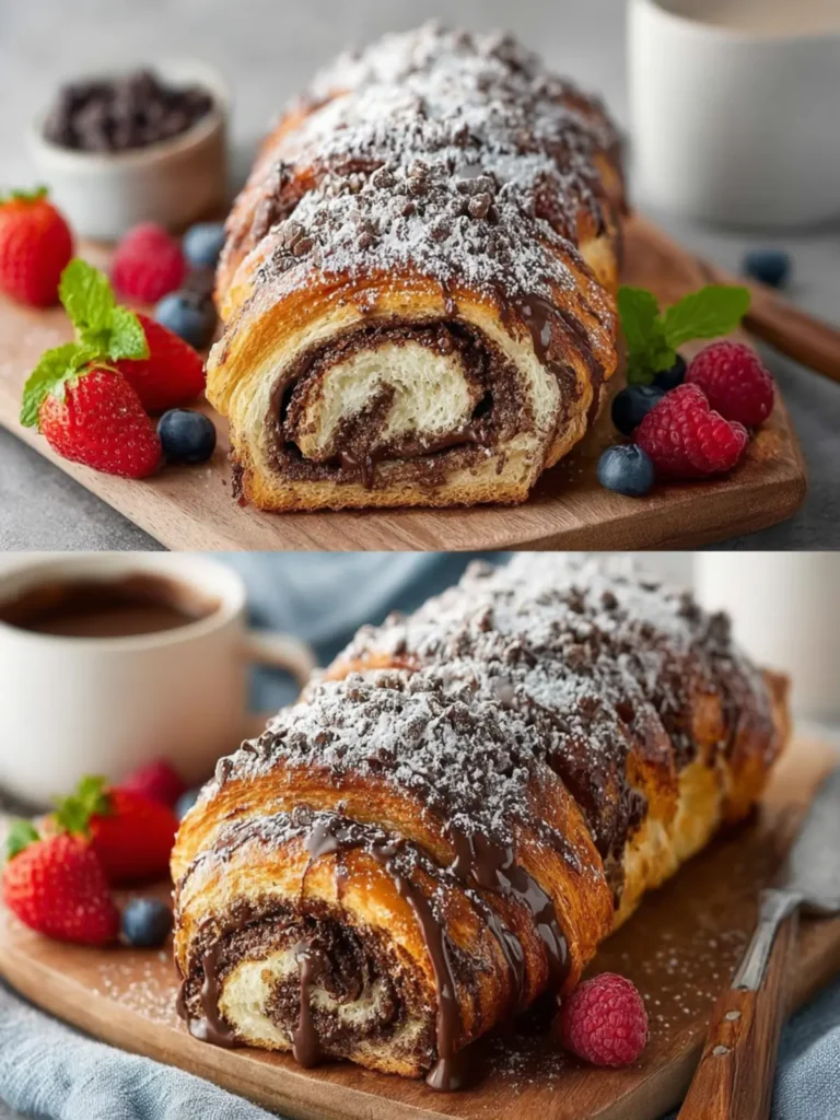 Chocolate Croissant Loaf | Easy Puff Pastry Recipe First Image