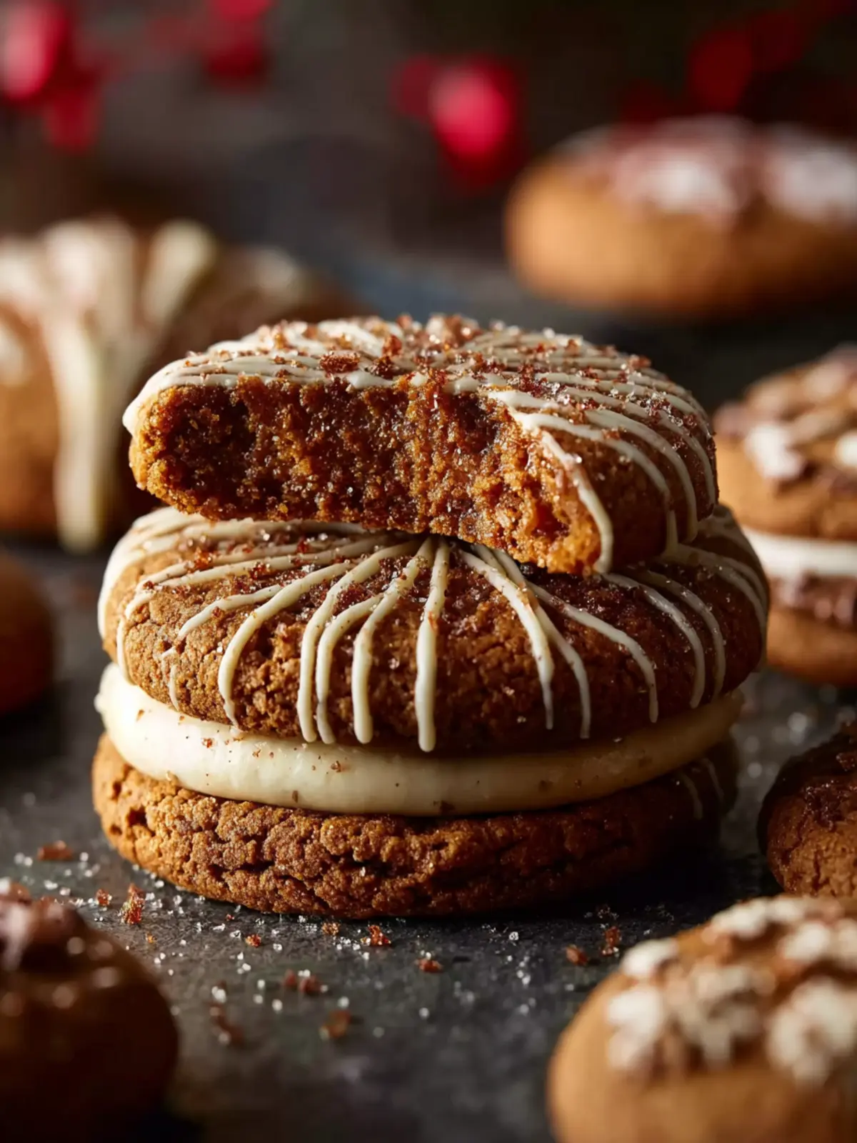 Gingerbread Cheesecake Cookies First Image