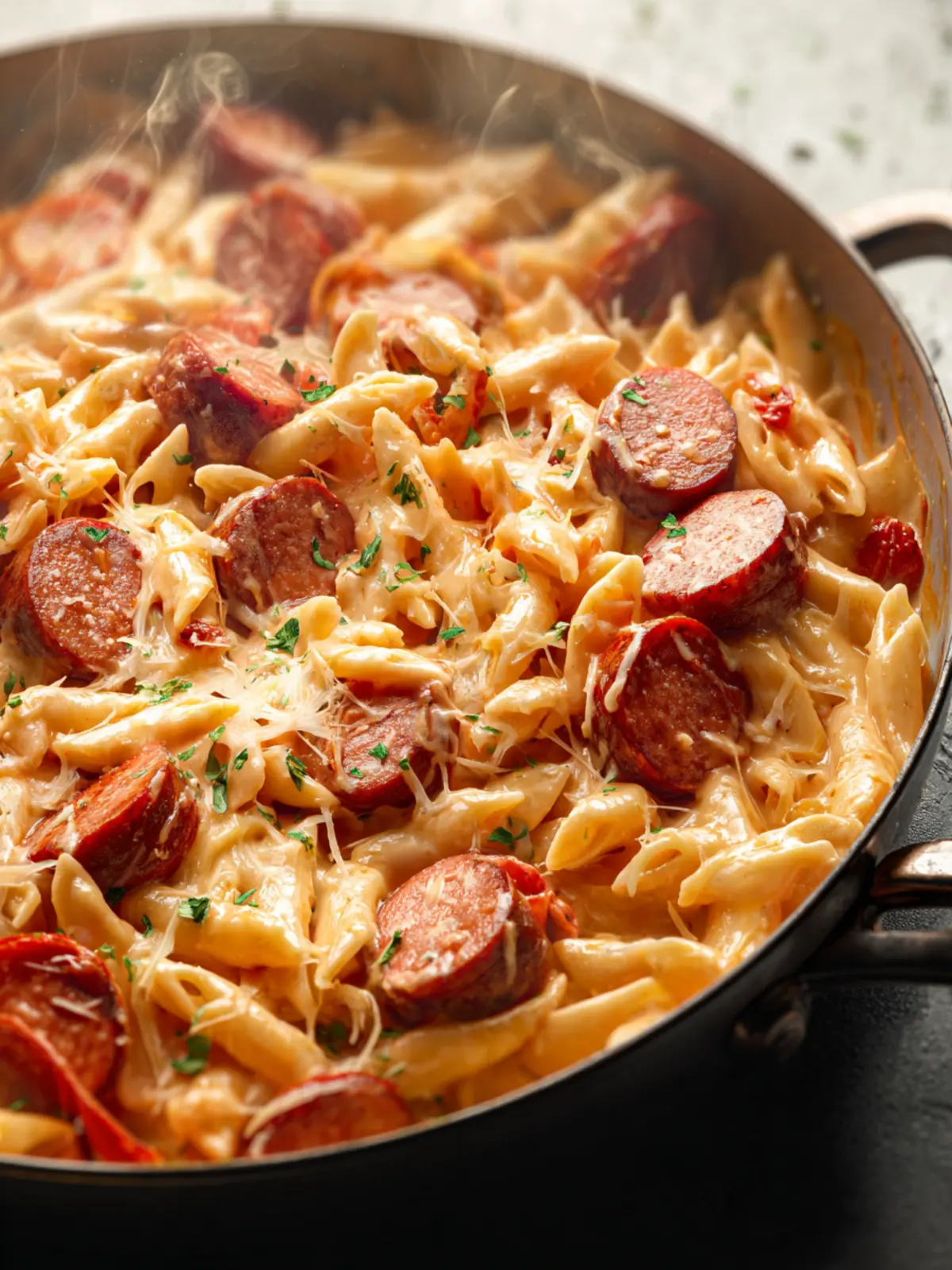 Cheesy Kielbasa Pasta First Image