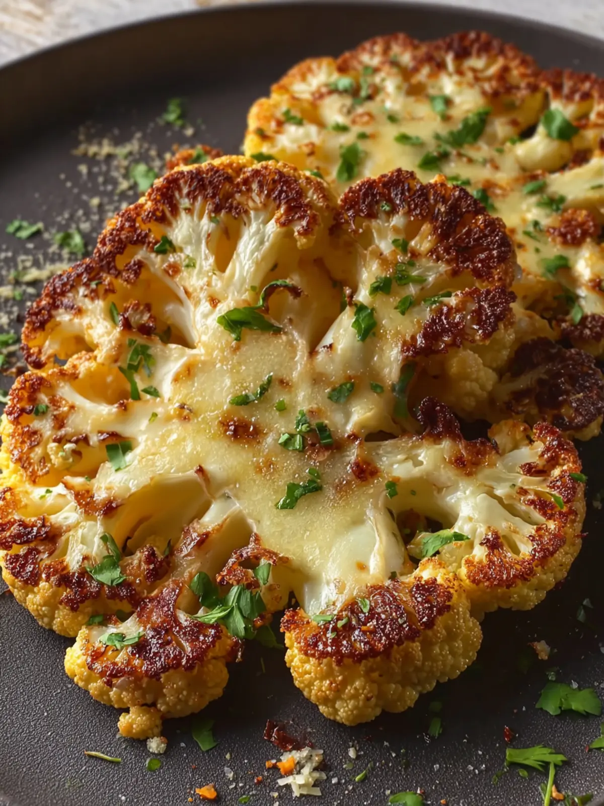 Cheesy cauliflower steaks First Image