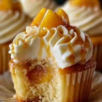 Honey Peach Cream Cheese Cupcakes First Image