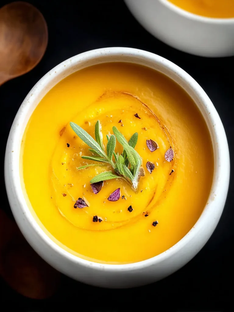 Irresistible Butternut Squash and Apple Soup Recipe First Image