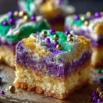 Mardi Gras King Cake Bars First Image
