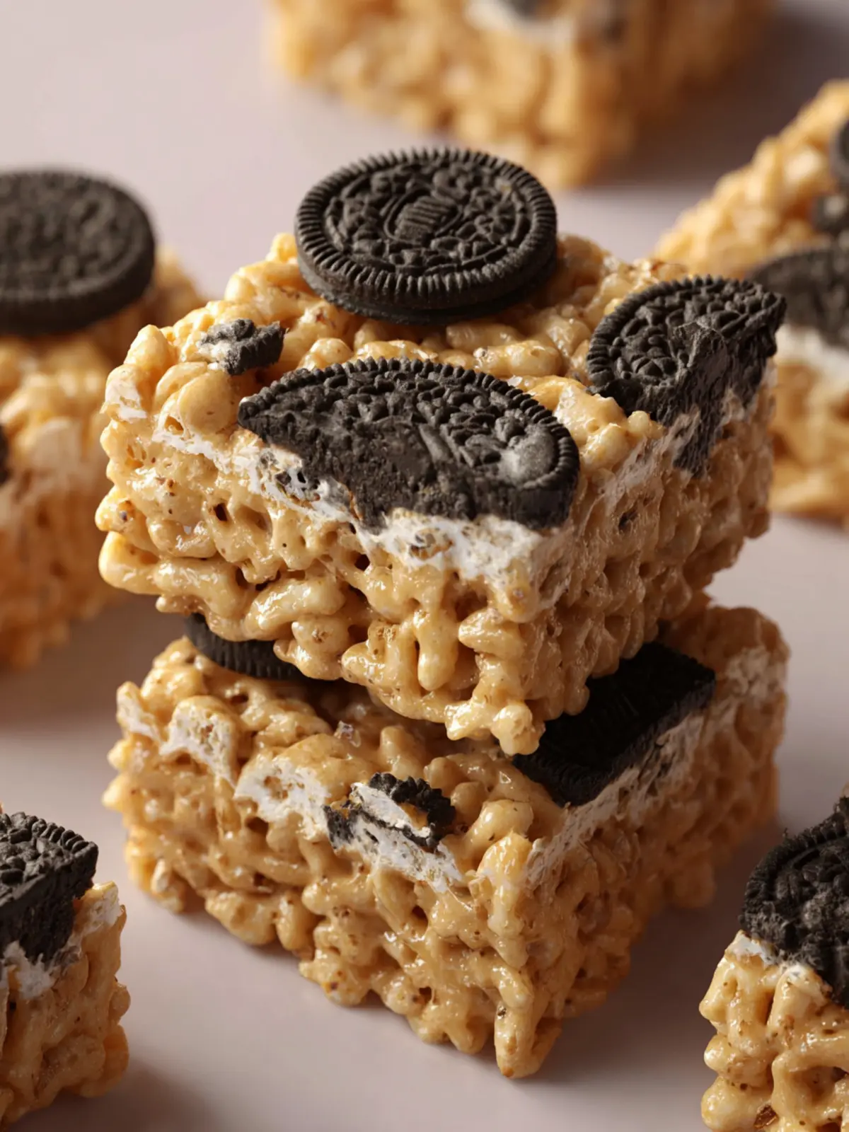 Peanut Butter Oreo Rice Krispies Treats First Image