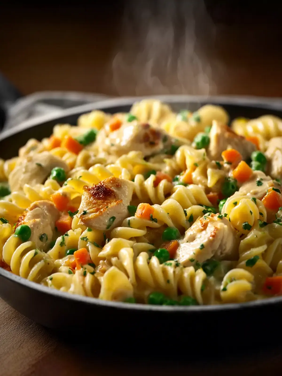 Quick Chicken Pot Pie Pasta First Image