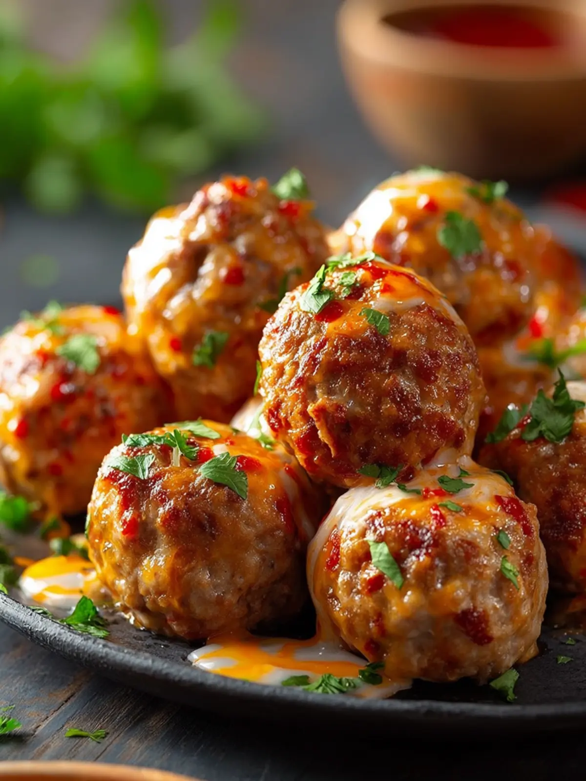 Spicy Rotel Cream Cheese Sausage Balls First Image