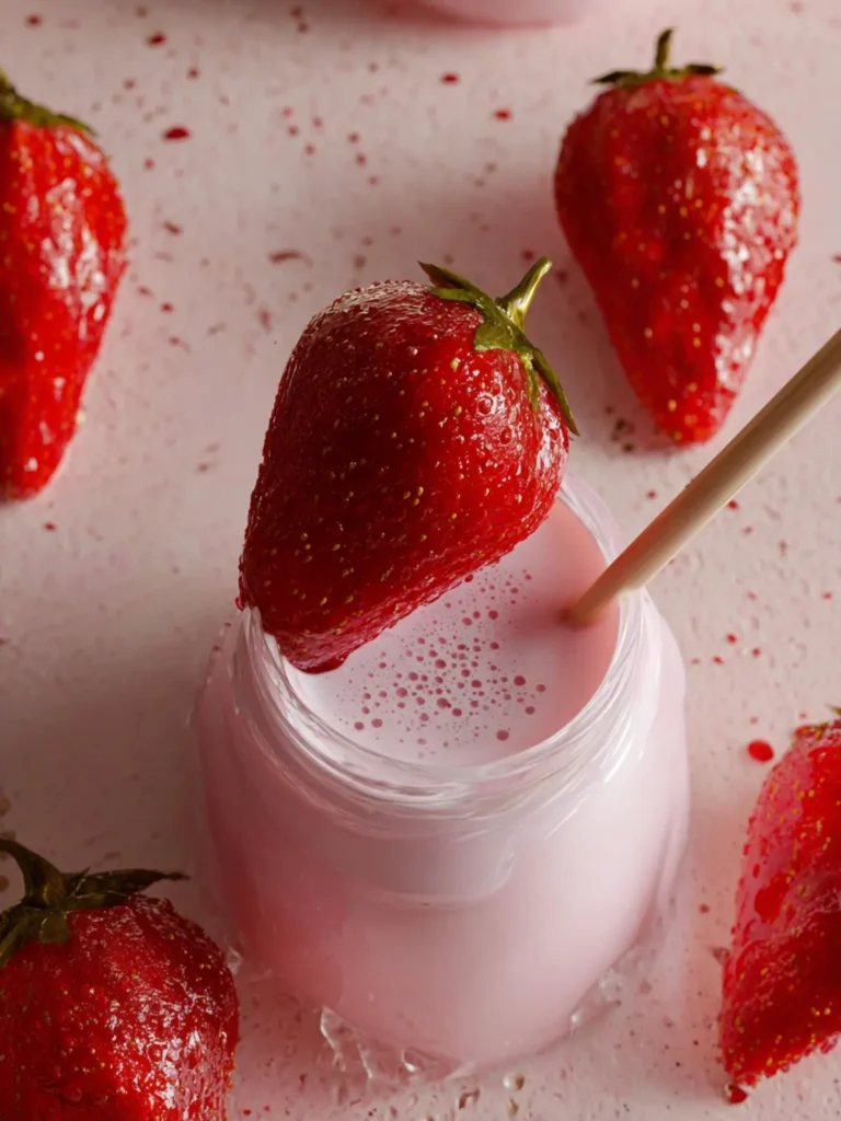 Homemade Strawberry Milk Recipe First Image