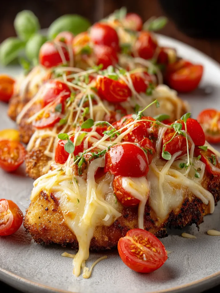 Irresistible Cheesy Bruschetta Chicken Recipe Delight First Image