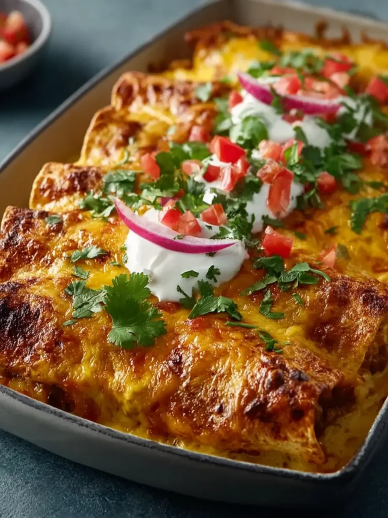 Loaded Beef Enchiladas With Cheese Sauce First Image