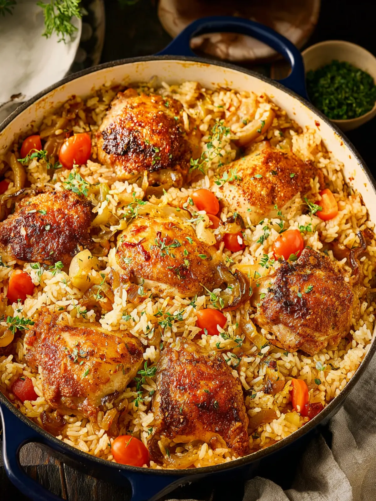 One Pan Chicken and Rice Bake First Image