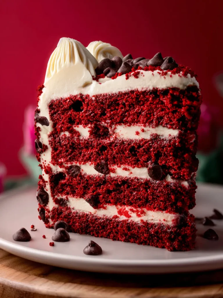 Red Velvet Chocolate Chip Cake First Image