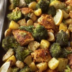 Roasted Sheet Pan Chicken, Broccoli, and Potatoes First Image