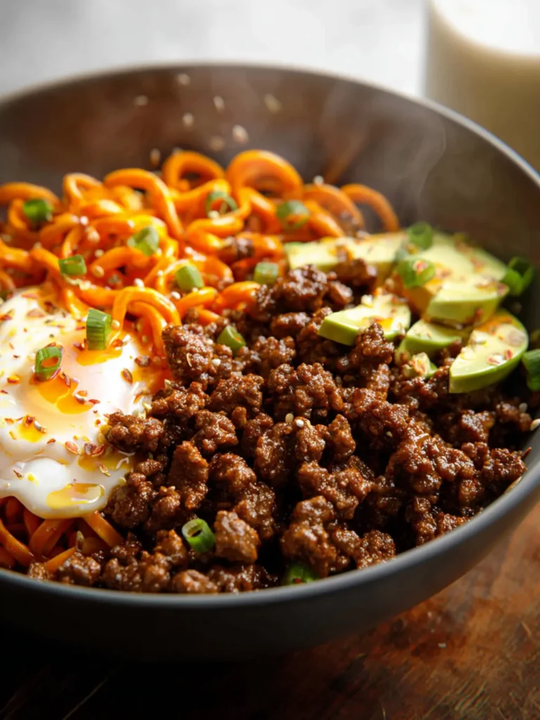 Viral Hot Honey Ground Beef Bowls First Image