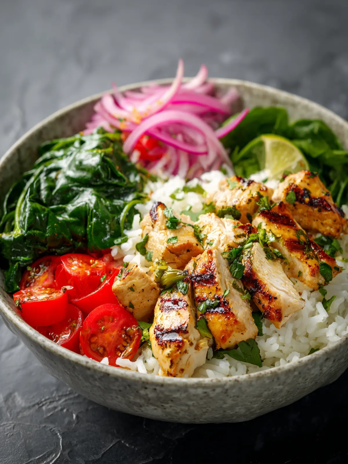 Chicken Spinach Rice Bowl First Image