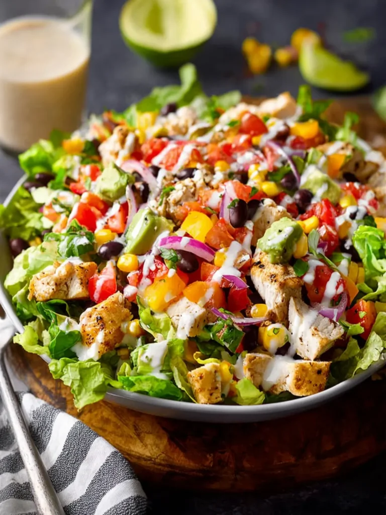 Chopped Southwest Chicken Salad with a Tahini Lime Dressing First Image