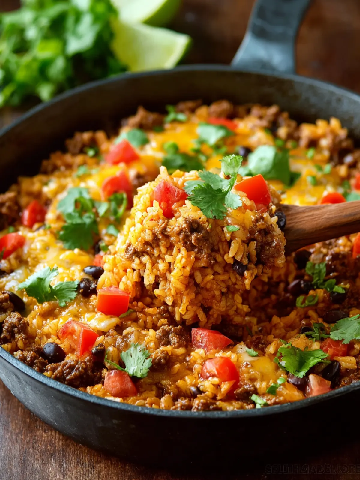 One Pot Mexican Beef and Rice Casserole First Image