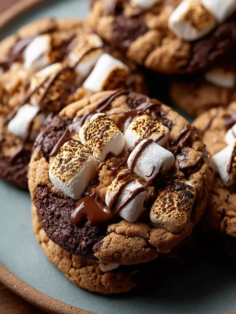 Chocolate Peanut Butter Marshmallow Cookies First Image