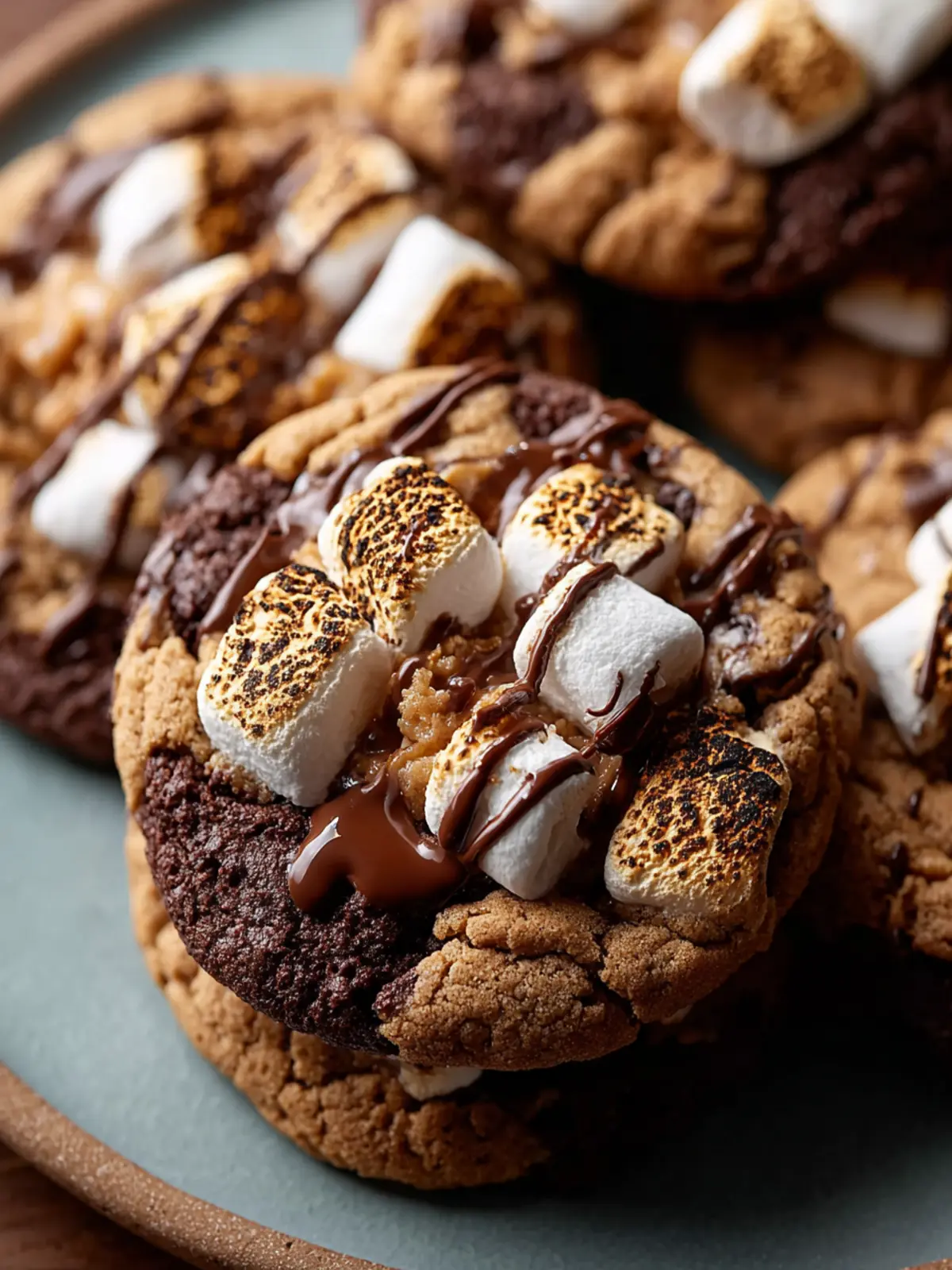Chocolate Peanut Butter Marshmallow Cookies First Image