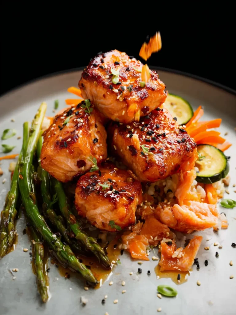 Hot honey salmon bites First Image