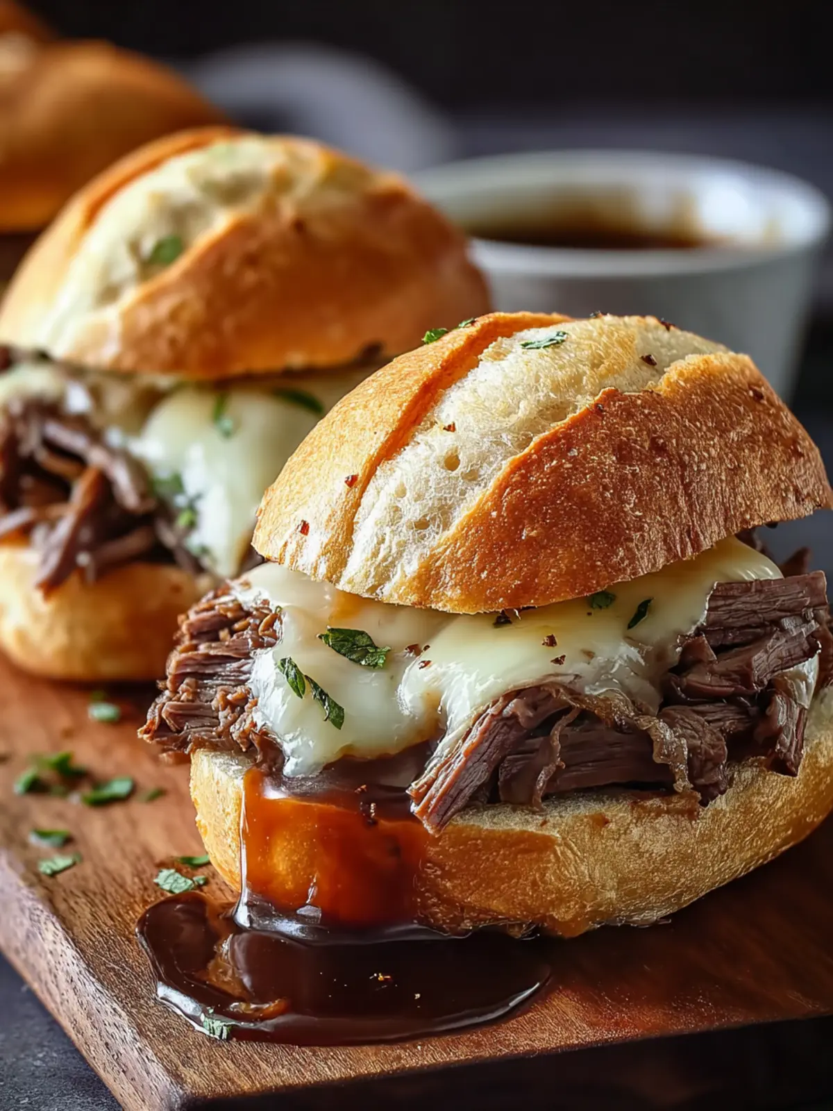 Slow Cooker French Dip Sandwiches First Image