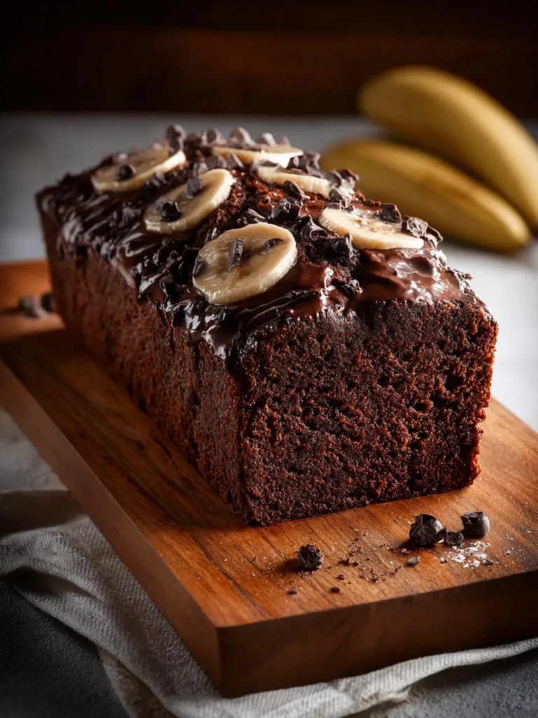 homemade chocolate banana bread First Image