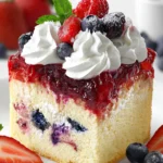 summer berry poke cake First Image